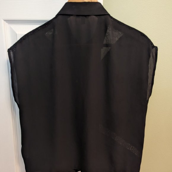 Tristan NWOT Sheer Black Blouse - Picture 5 of 8